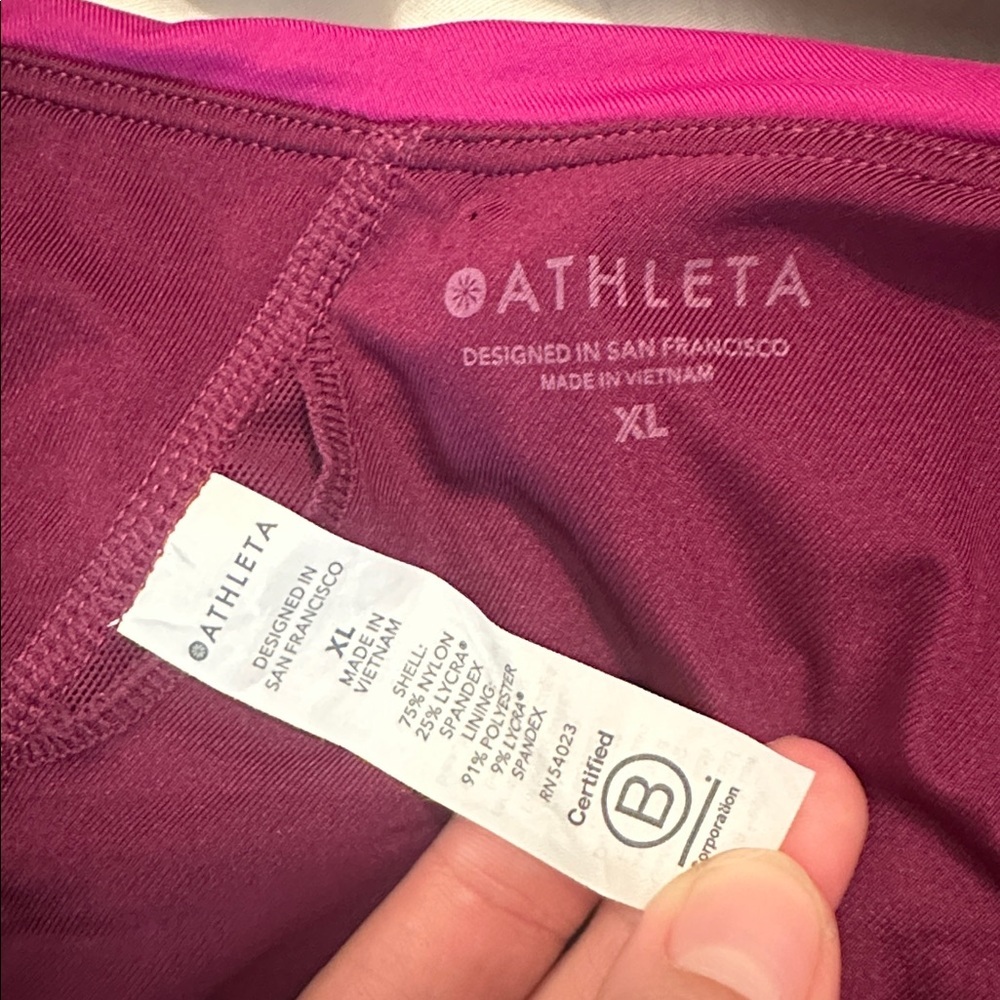 Athleta Colorblock Crop Bikini Top Size XL - Picture 5 of 5